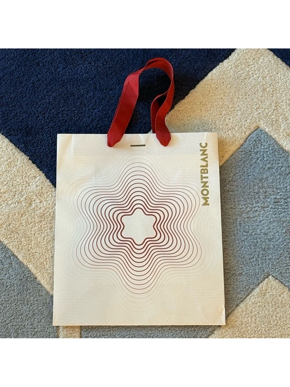 Montblanc Limited Edition Snowcap Maze Shopping Bag with Red Handles